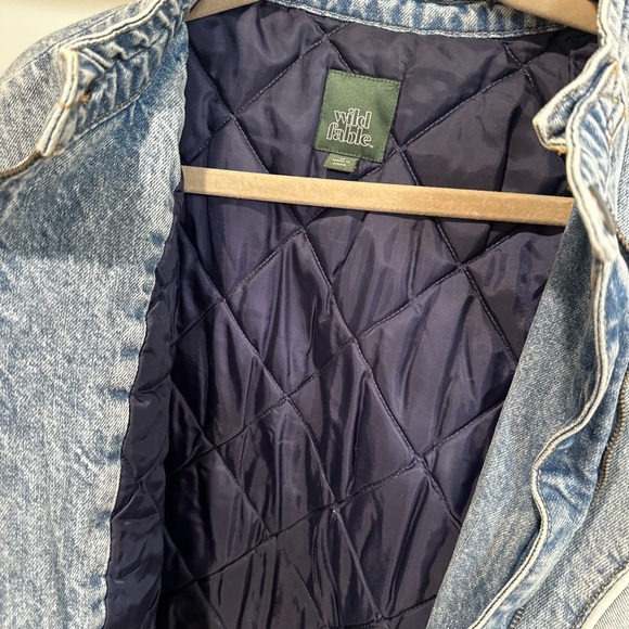 Wild Fable Light Blue Denim Bomber Jacket - Picture 2 of 3